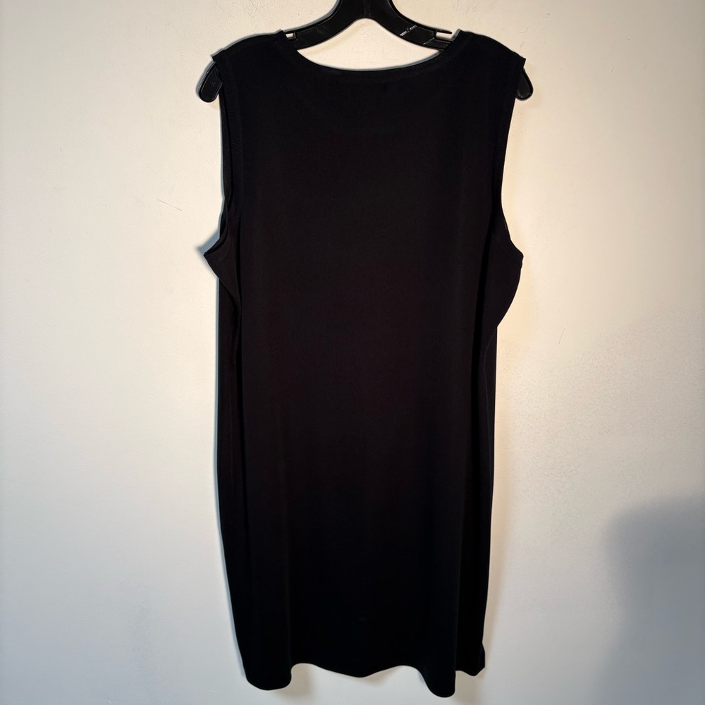 Ming Wang Womens Black Sleeveless Dress Acrylic Size 1X - Picture 2 of 11